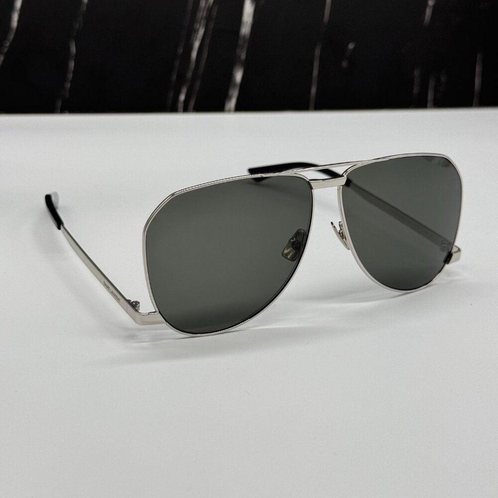 NEW SAINT LAURENT SL690 DUST 002 SUNGLASSES MEN SILVER EYEWEAR SL 690 DUST 002 - Picture 6 of 15